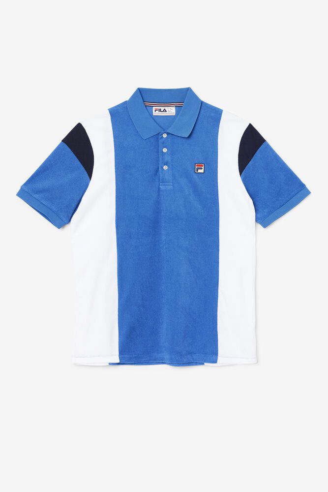 Fila Miesten Polo Astro Terry Sininen/Valkoinen - OIMK-05978